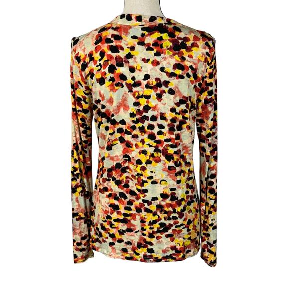 Simply Vera Vera Wang Large Top Abstract V-Neck Long Sleeve Stretch Lightweight - Picture 4 of 8